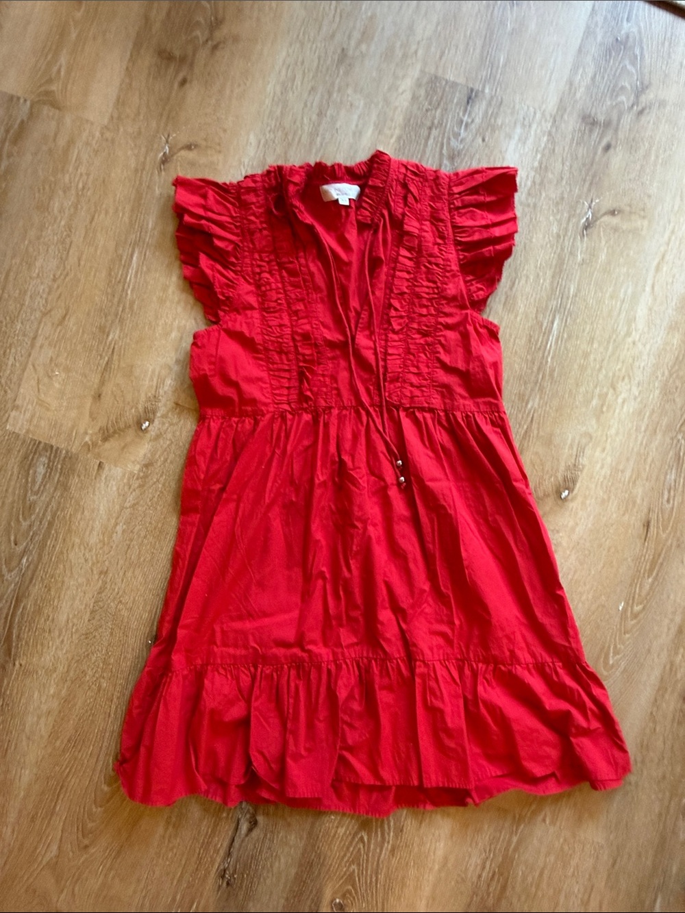 Caroline Constas Red Ruffle mini Sundress - - Picture 5 of 6